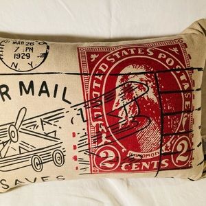 Newport cotton vintage style printed decorative pillow down feather insert zip